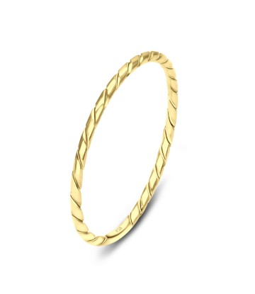 Circle Roll Gold Plated Silver Ring NSR-3230-GP